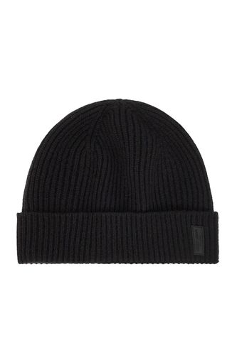 Cashmere Beanie With Logo - Giorgio Armani - Modalova