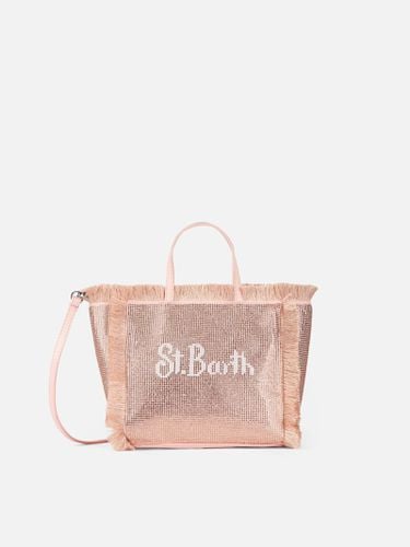 Mini Vanity Fringed Bag With Rose Gold Rhinestones - MC2 Saint Barth - Modalova