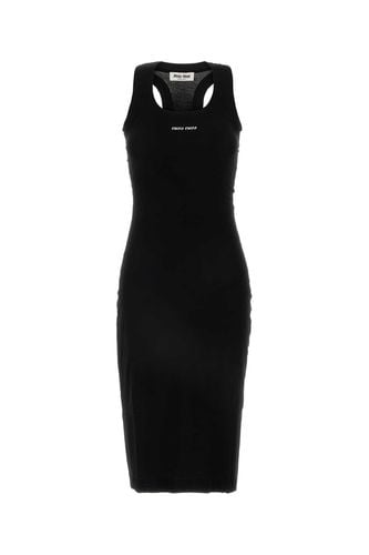 Miu Miu Black Viscose Blend Dress - Miu Miu - Modalova