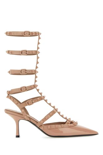 Powder Pink Leather Rockstud Pumps - Valentino Garavani - Modalova