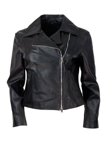 Studded Jacket In Fine And Soft Nappa Leather With Zip Closure - Barba Napoli - Modalova