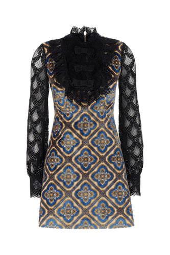 Multicolor Velvet And Lace Dress - Etro - Modalova