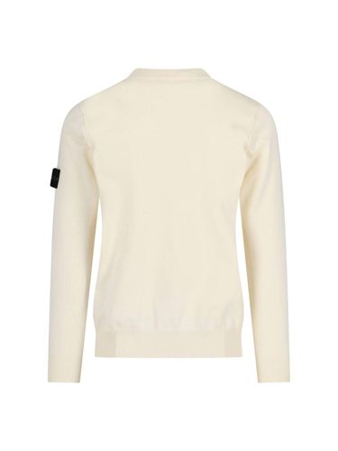 Stone Island Logo Crew Neck Sweater - Stone Island - Modalova