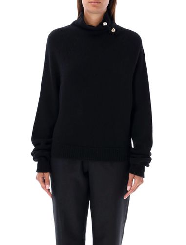 High Neck Pearl Brooch Sweater - Philosophy di Lorenzo Serafini - Modalova