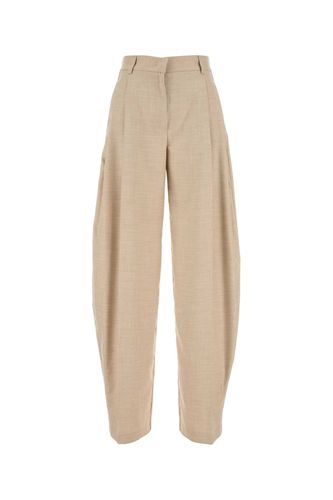 Beige Stretch Polyester Blend Pant - The Andamane - Modalova