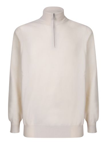 Cashmere Sweater With Zip - Brunello Cucinelli - Modalova