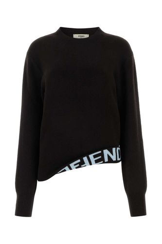Fendi Dark Brown Wool Blend Sweater - Fendi - Modalova