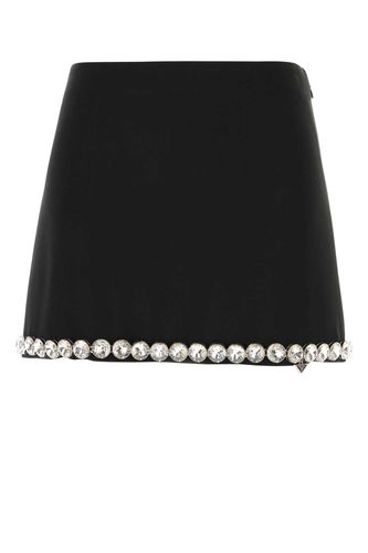 Black Acetate Blend Mini Skirt - Prada - Modalova