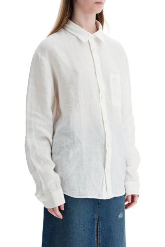 A. P.C. Camicia Unisex In Lino Bianco Sporco Eleganza Minimalista - A.P.C. - Modalova