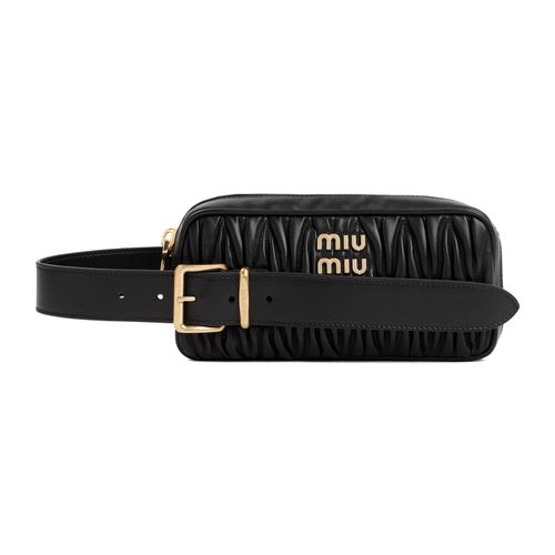 Logo-lettering Zipped Clutch Bag - Miu Miu - Modalova
