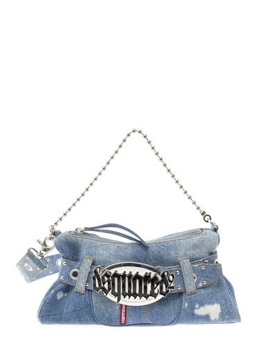 Gothic Light Blue Crossbody Bag With Belt In Denim Woman - Dsquared2 - Modalova