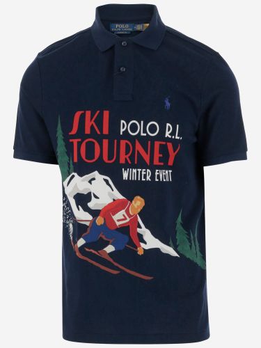 Cotton Polo Shirt With Skier Pattern - Polo Ralph Lauren - Modalova