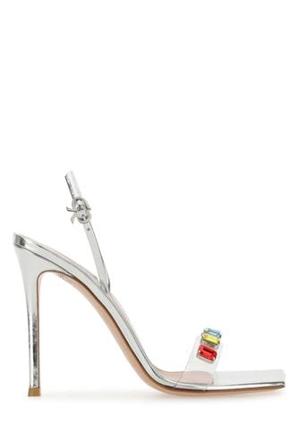 Silver Leather â and Pvc Ribbon Candy Sandals - Gianvito Rossi - Modalova