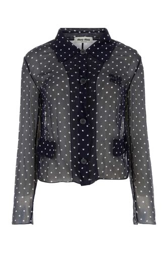 Miu Miu Printed Chiffon Shirt - Miu Miu - Modalova