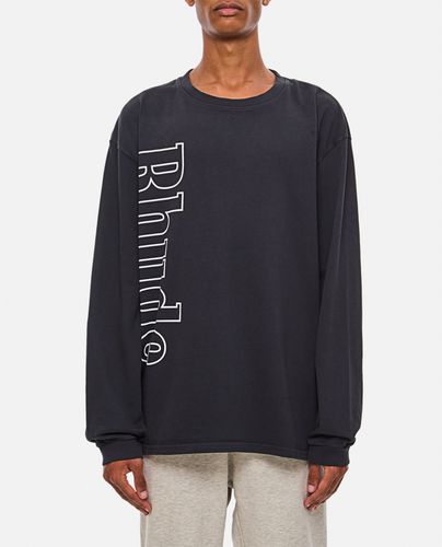 Rhude Side Logo Ls Tee - Rhude - Modalova