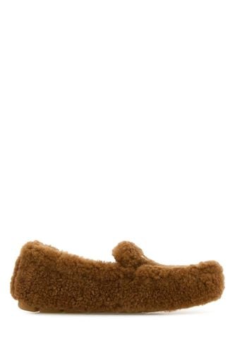 Prada Caramel Shearling Loafers - Prada - Modalova