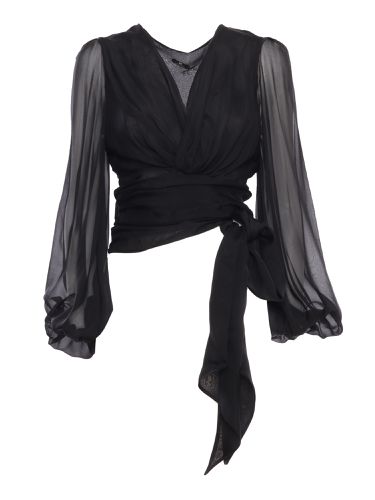 Elisabetta Franchi Black Silk Shirt - Elisabetta Franchi - Modalova