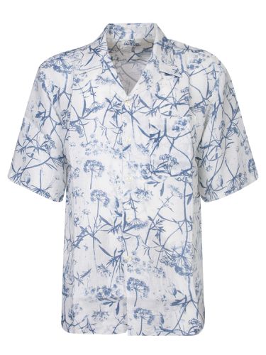 Linen Shirt Blue And Print - 120% Lino - Modalova
