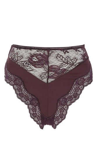 Plum Stretch Silk Brief - Saint Laurent - Modalova