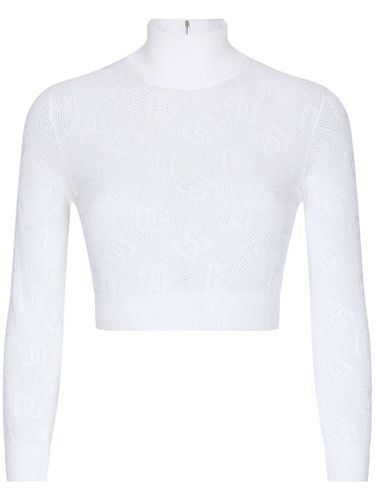 Logo-jacquard Roll-neck Crop Top - Dolce & Gabbana - Modalova