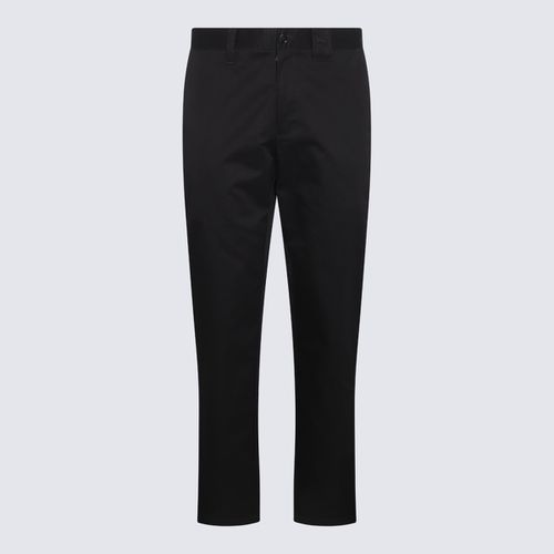 Burberry Black Cotton Trousers - Burberry - Modalova