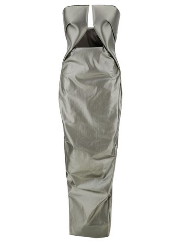 Prown Maxi Dress With Cut-out Detail In Stretch Cotton - Rick Owens - Modalova