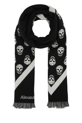 Embroidered Wool Scarf - Alexander McQueen - Modalova