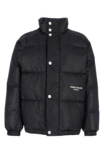 S. i. Marina Logo Printed Puffer Jacket - Stone Island - Modalova