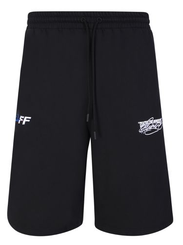 Off-White Cotton Black Shorts - Off-White - Modalova