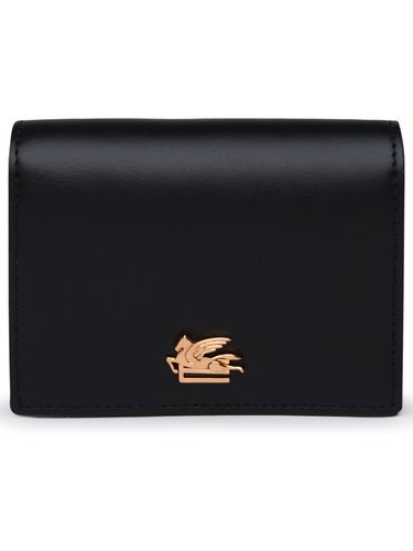 Etro Black Leather Wallet - Etro - Modalova
