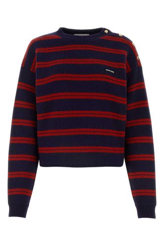 Embroidered Wool Blend Oversize Sweater - Miu Miu - Modalova