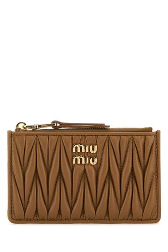 Nappa Leather Card Holder - Miu Miu - Modalova