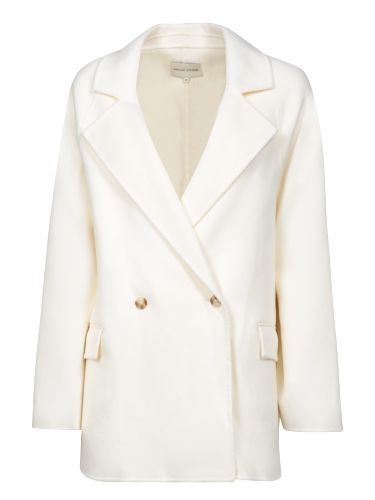 Ivory Short Wool-cashmere Coat - Loulou Studio - Modalova