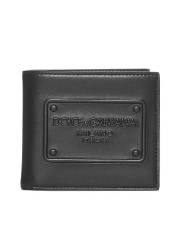 Bi-fold Wallet With Embossed Logo - Dolce & Gabbana - Modalova