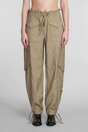 Ganni Pants In Green Viscose - Ganni - Modalova