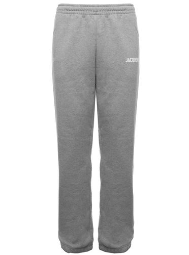 Grey Cotton Jogger With Logo Man - Jacquemus - Modalova