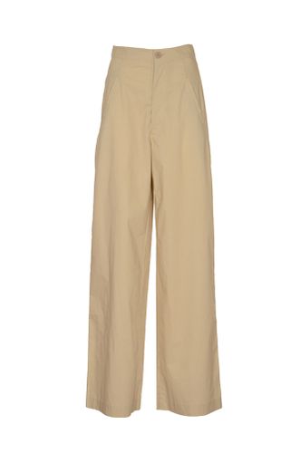 High-waist Straight Leg Plain Trousers - Roberto Collina - Modalova