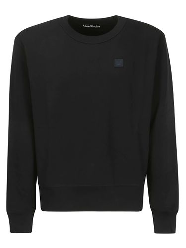 Micro Face Logo Patch Crewneck Sweatshirt - Acne Studios - Modalova