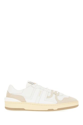 Two-tone Leather And Fabric Clay Sneakers - Lanvin - Modalova