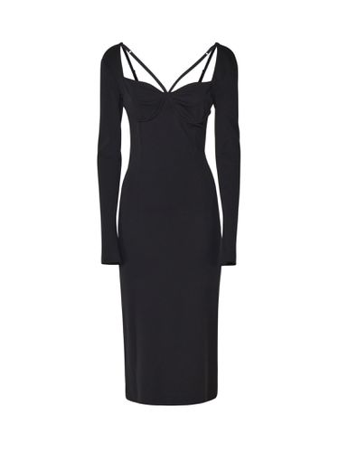 Jersey Milano Rib Calf-length Dress - Dolce & Gabbana - Modalova