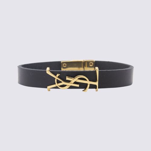 Leather Ysl Bracelet - Saint Laurent - Modalova