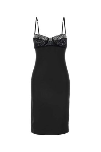 Oseree Black Stretch Satin Dress - Oseree - Modalova