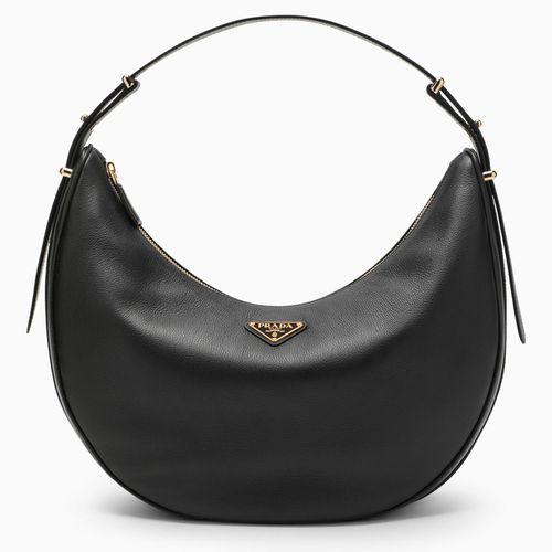 Arqué Black Large Leather Shoulder Bag - Prada - Modalova