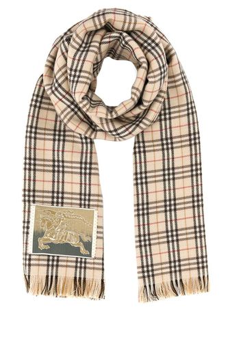 Embroidered Wool Blend Scarf - Burberry - Modalova