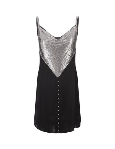 Mini Dress In Jersey And Silver Mesh - Paco Rabanne - Modalova