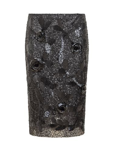 Skirt With Floral Decoration - Des Phemmes - Modalova