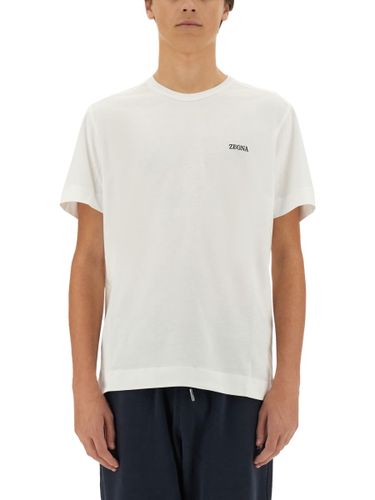 Zegna T-shirt With Logo - Zegna - Modalova