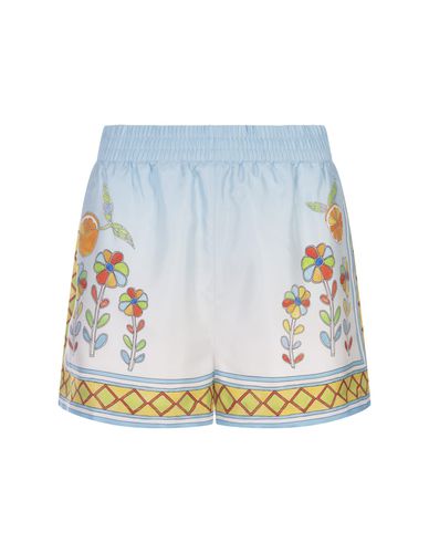 Yoruba Flowers Silk Shorts - Casablanca - Modalova