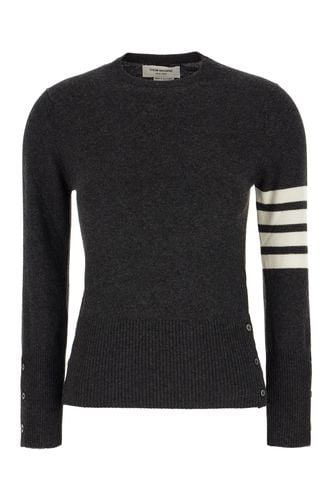 Dark Grey Cashmere Sweater - Thom Browne - Modalova