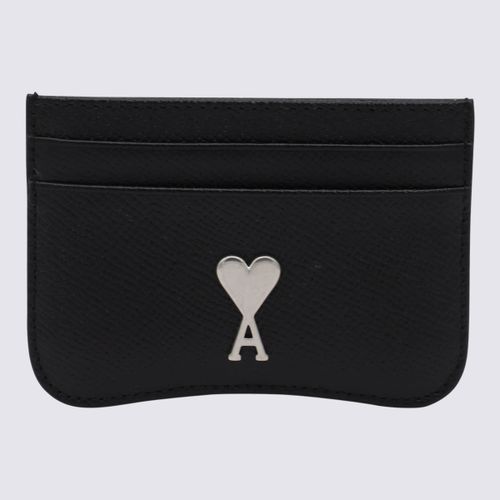 And Silver Leather Ami De Coeur Card Holder - Ami Alexandre Mattiussi - Modalova